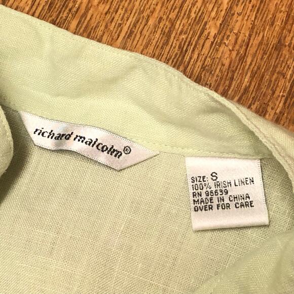 Richard Malcolm Green Oriental Design Button Front Shirt Size Small - Picture 10 of 10